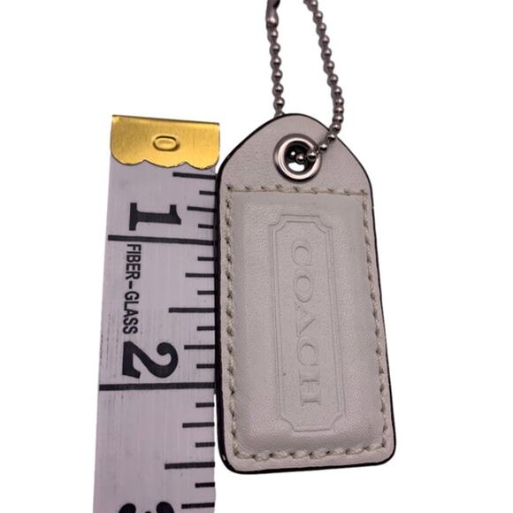 COACH Lime Green White Hang Tag Bag Charm Fob - Picture 3 of 3